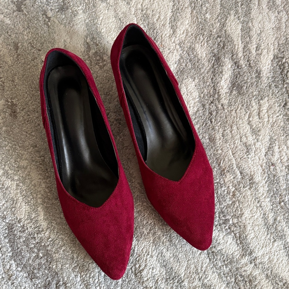 Elegant Burgundy Women's Heels